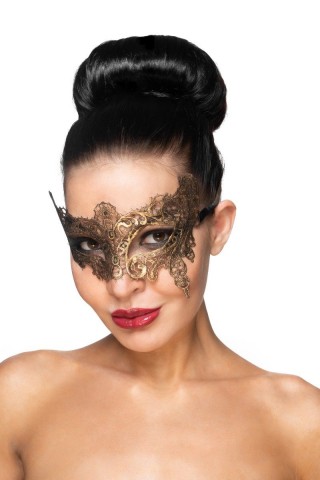 Золотистая карнавальная маска "Вега"