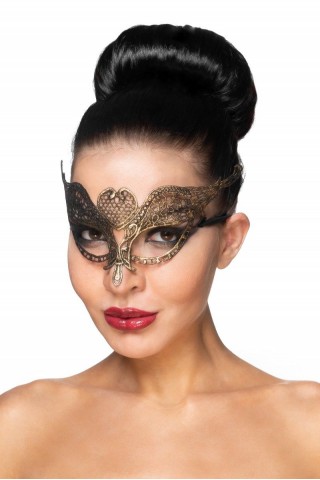 Золотистая карнавальная маска "Поррима"