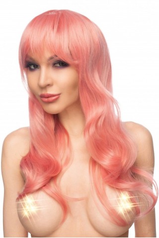 Розовый парик "Сэкера"