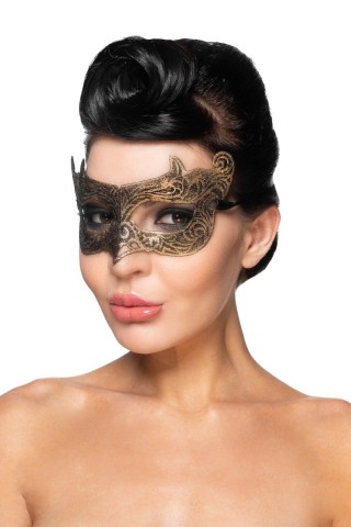Золотистая карнавальная маска "Шедар"
