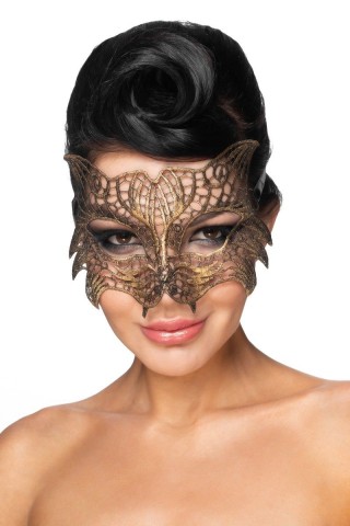 Золотистая карнавальная маска "Регул"