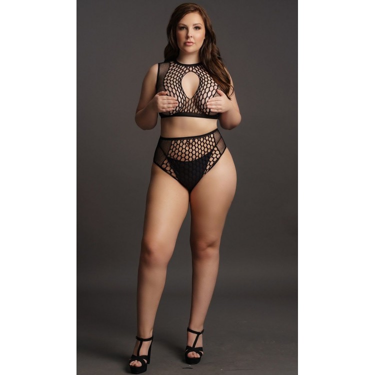 Эротический комплект Duo Net Key-Hole Bra Set