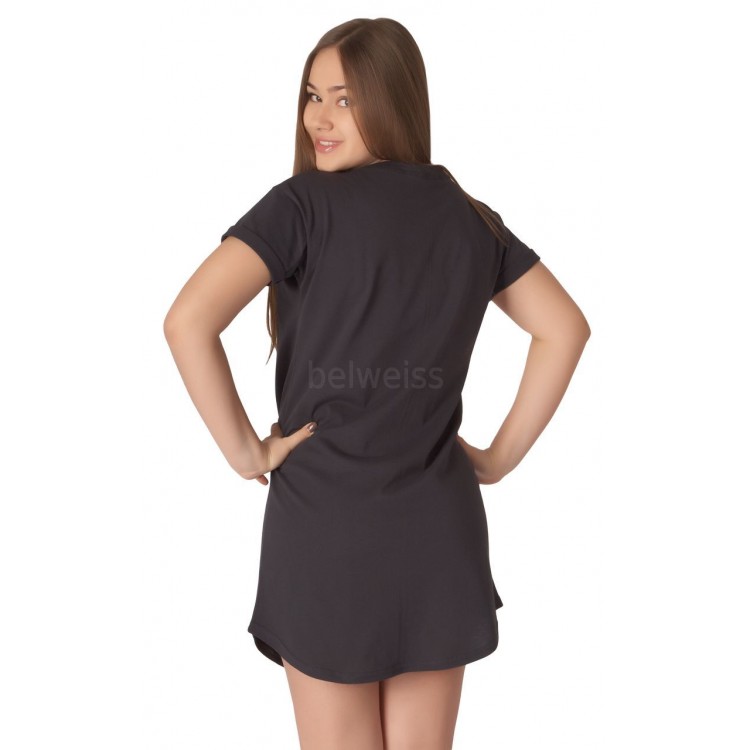 Женская хлопковая сорочка 2601-gray, Бельвейс