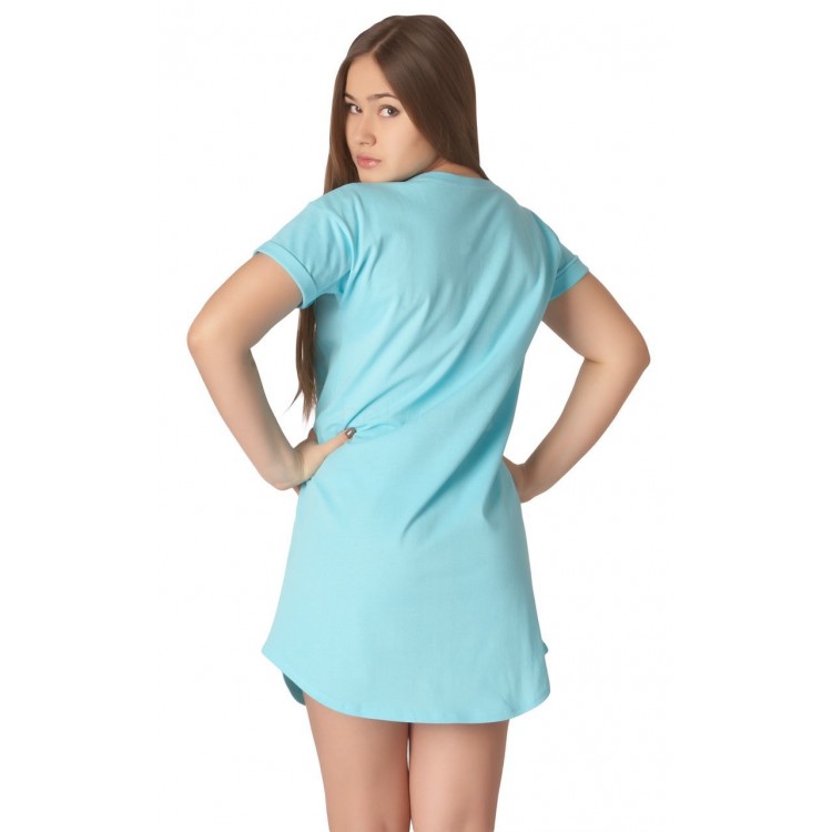 Бирюзовая женская сорочка 2601-turquoise, Бельвейс