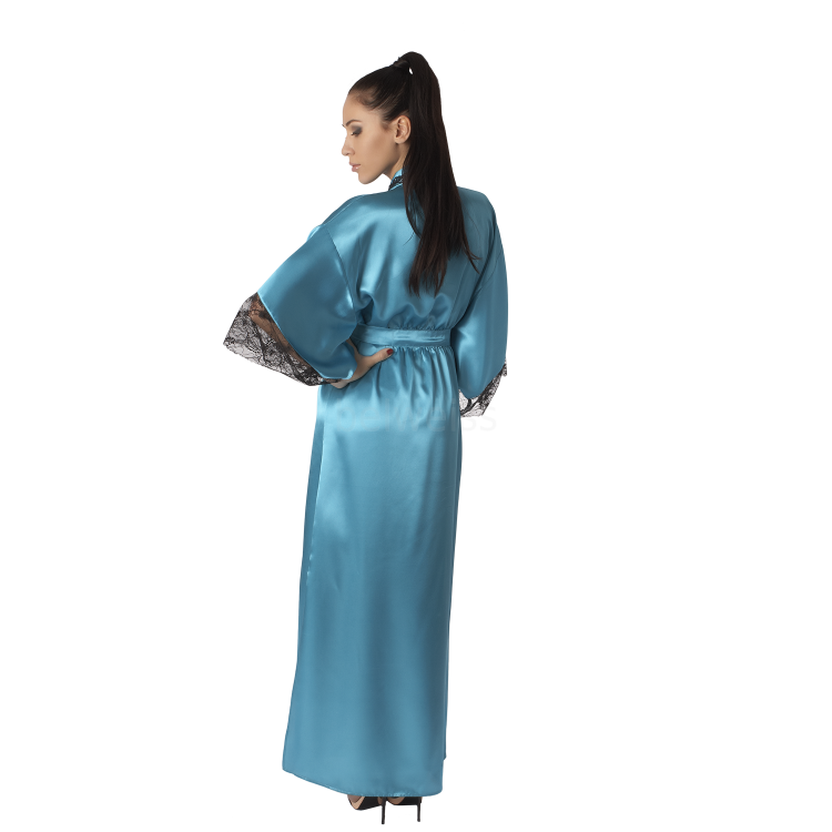 Длинный женский трикотажный халат 6009-46 "Грейс", Бельвейс