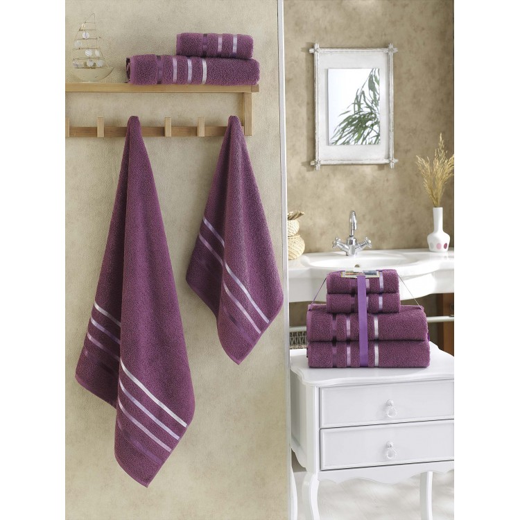 Комплект махровых полотенец "KARNA" BALE 50х80*2-70х140*2 см 1/4