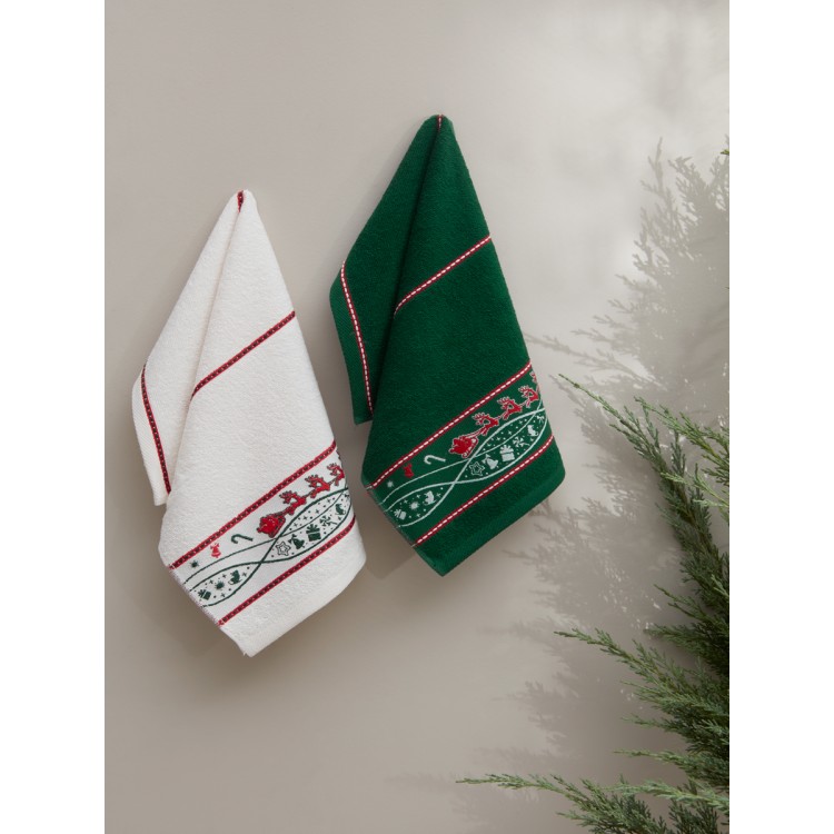 Полотенца махровые "KARNA" CHRISTMAS 30x50 см 1/2