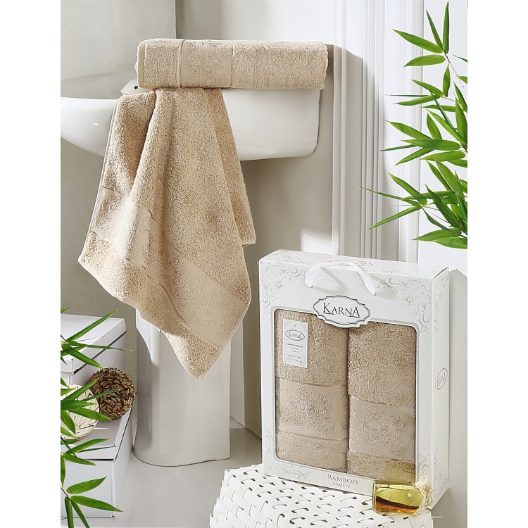Комплект полотенец бамбук "KARNA" PANDORA 50х90-70х140 1/2