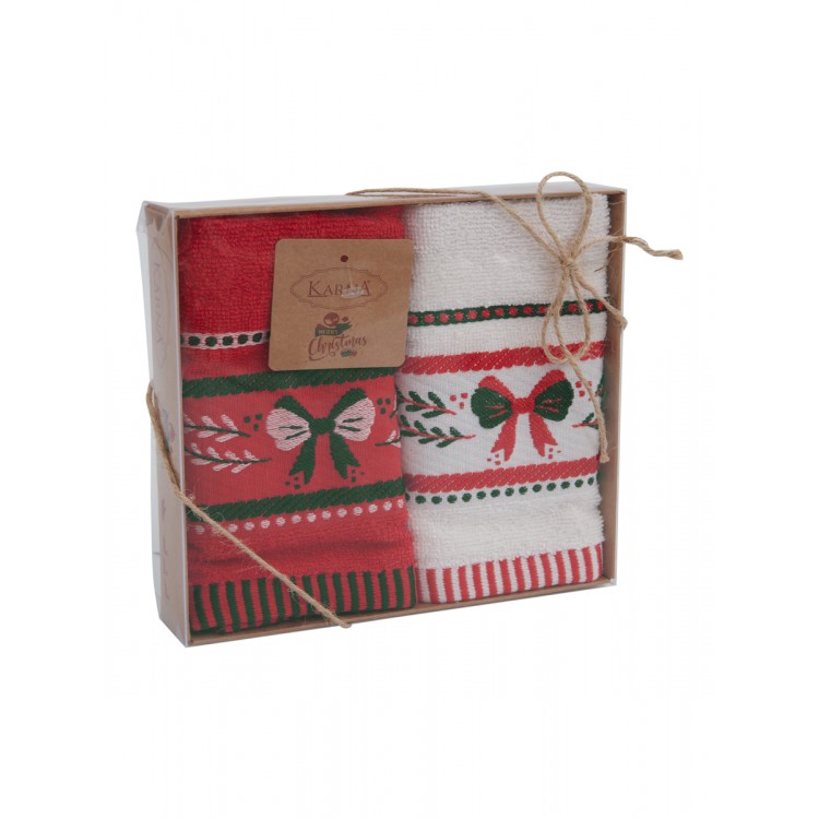 Полотенца махровые "KARNA" CHRISTMAS 30x50 см 1/2