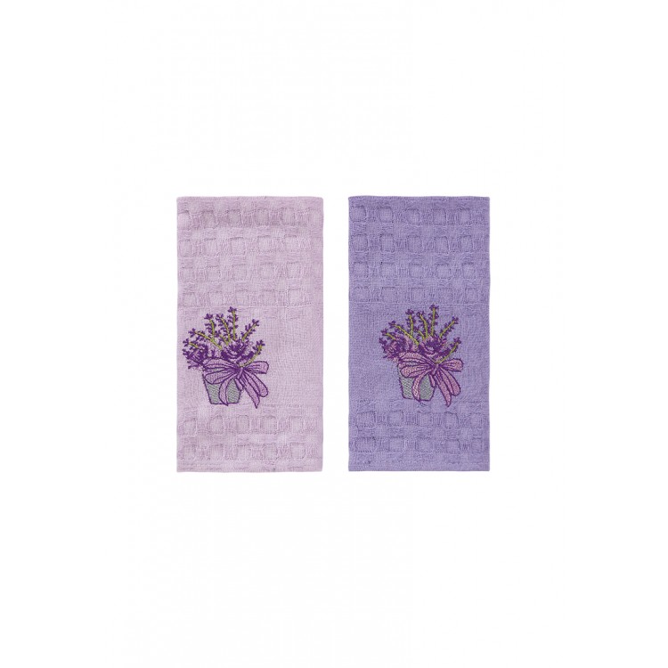 Салфетки махровые "KARNA" c вышивкой ''LAVENDER'' 45x65 см 1/2