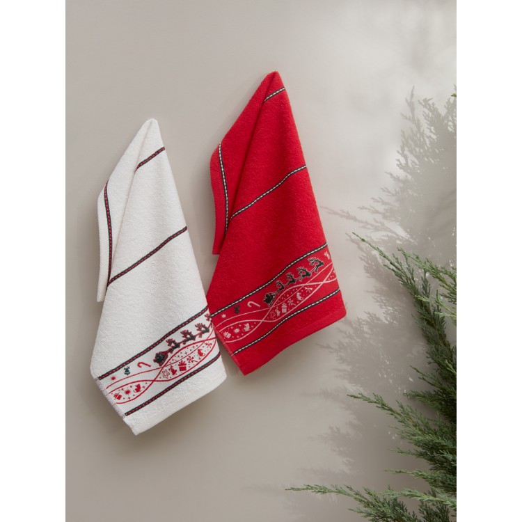 Полотенца махровые "KARNA" CHRISTMAS 30x50 см 1/2