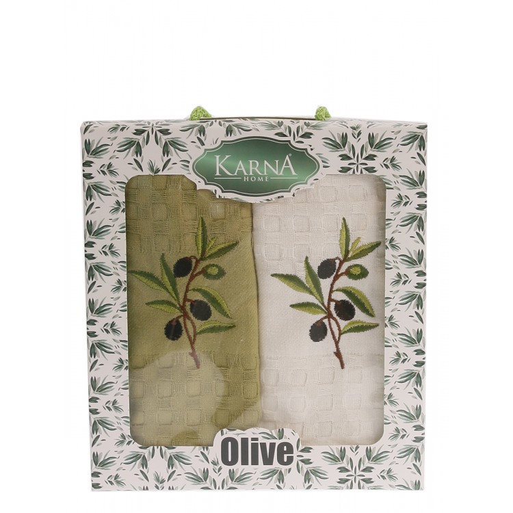 Кухонные полотенца "KARNA" вафельные BELDI 45x65 см 1/2