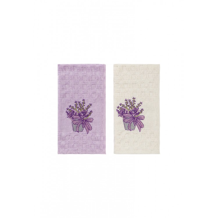 Салфетки махровые "KARNA" c вышивкой ''LAVENDER'' 45x65 см 1/2