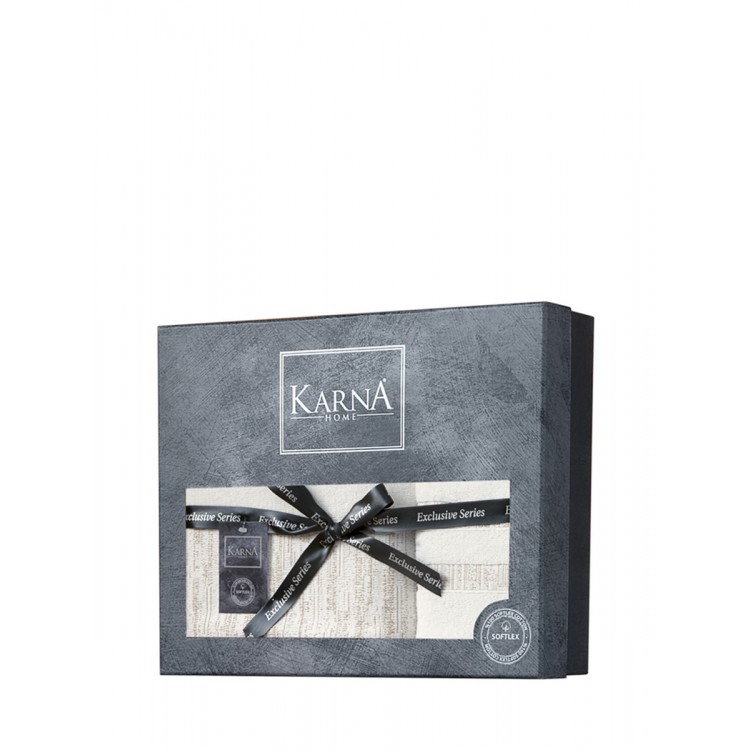 Комплект махровых полотенец "KARNA" MORANO 50x90-70х140 см