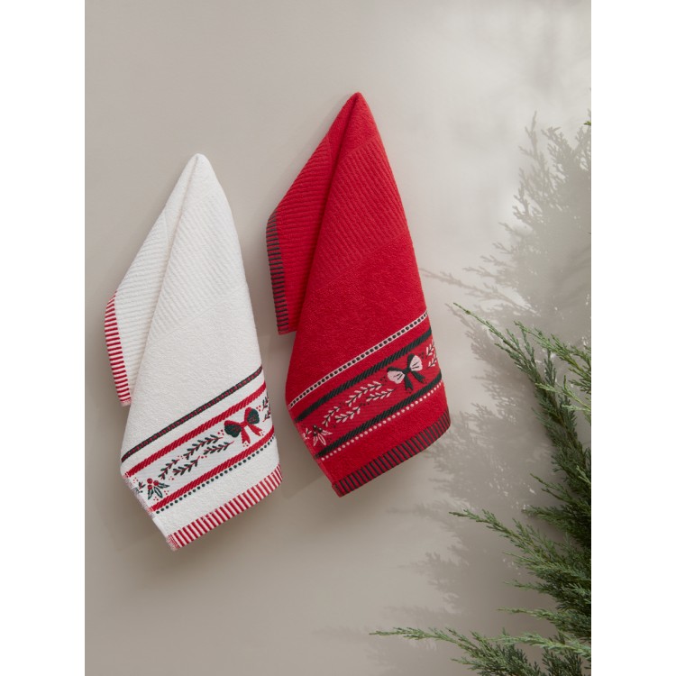 Полотенца махровые "KARNA" CHRISTMAS 30x50 см 1/2