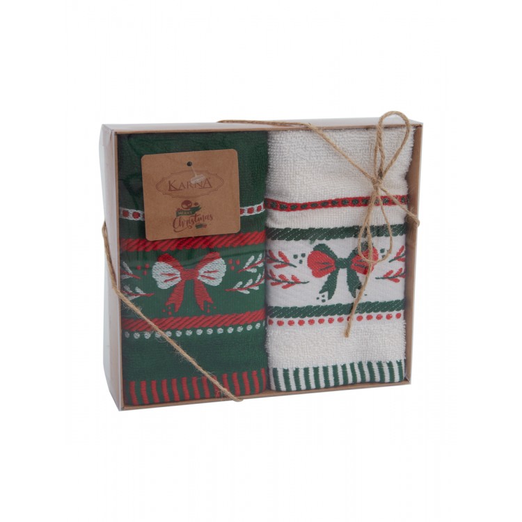 Полотенца махровые "KARNA" CHRISTMAS 30x50 см 1/2