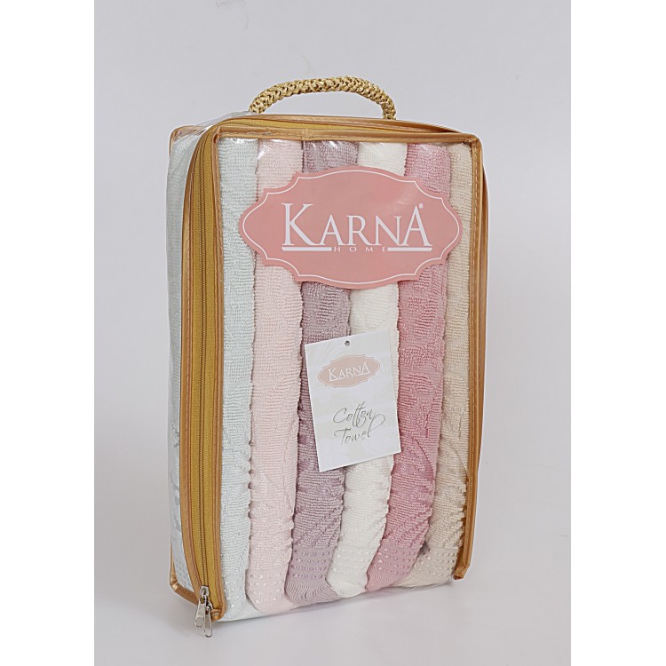 Полотенце махровое "KARNA" жаккард с бахромой ESRA (40x60) 1/6