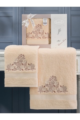 Комплект махровых полотенец "KARNA" ABEL 50x90-70х140 см