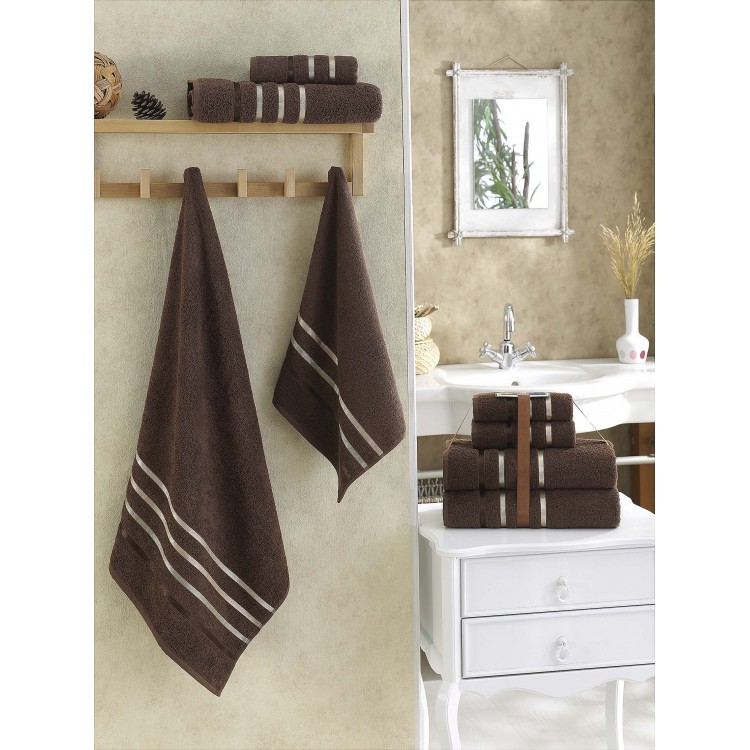 Комплект махровых полотенец "KARNA" BALE 50х80*2-70х140*2 см 1/4