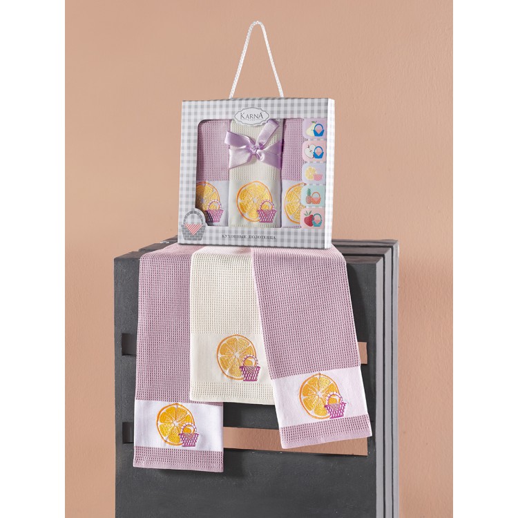 Кухонные полотенца "KARNA" вафельные PANIER 45x65 см 1/3