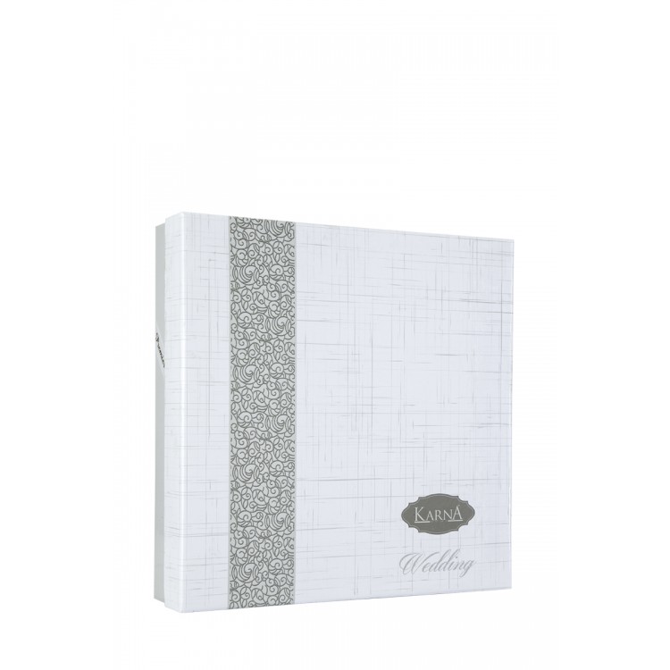 Комплект махровых полотенец "KARNA" c гипюром ELINDA 50x90-70х140 см
