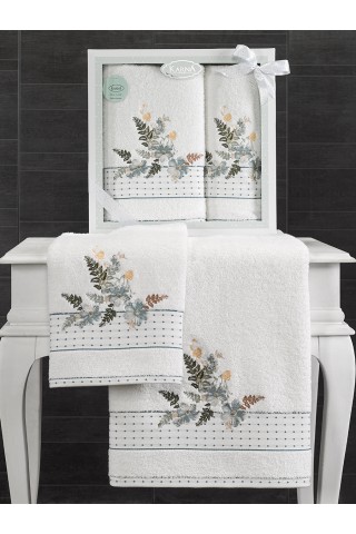 Комплект махровых полотенец "KARNA" BONDI 50x90-70х140 см