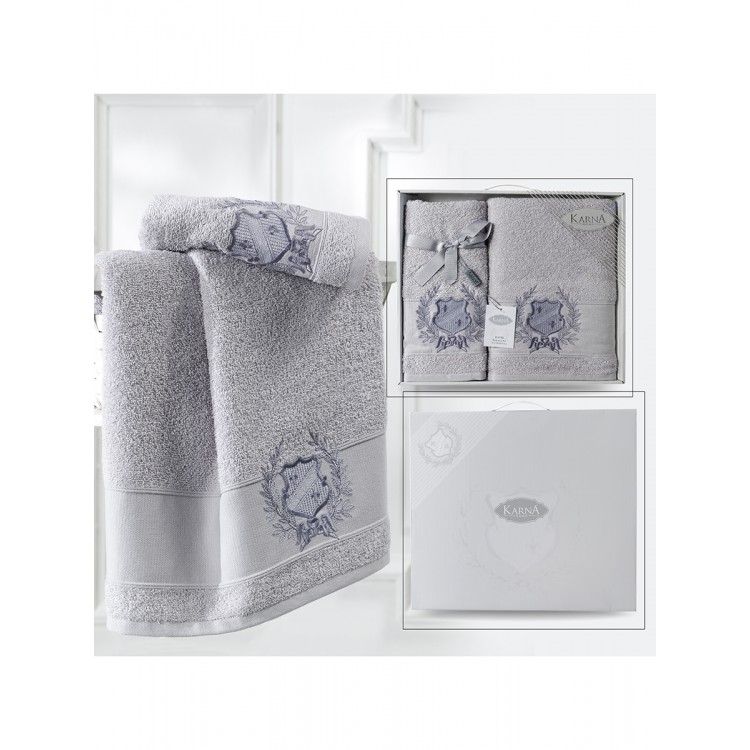 Комплект махровых полотенец "KARNA" DAVIS 50х90*1-70х140*1 см 1/2