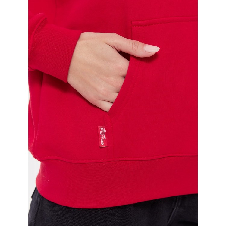 Худи женское с капюшоном 1743 Lucky - red, PÊCHE MONNAIE