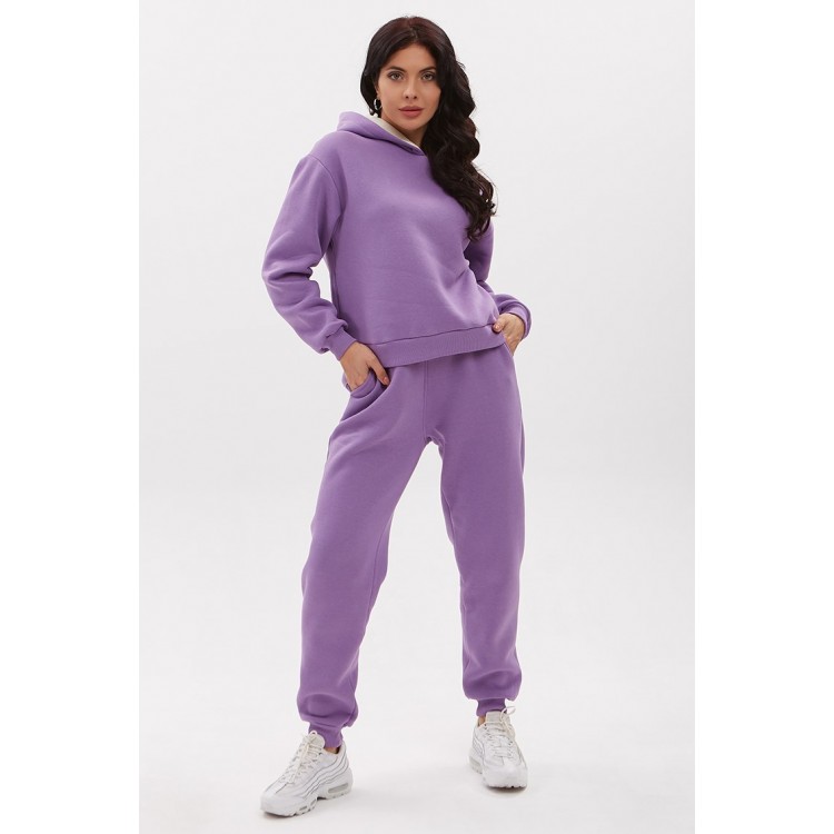 Теплый костюм с начесом Fluffy 1747 сиреневый,  PECHE MONNAIE