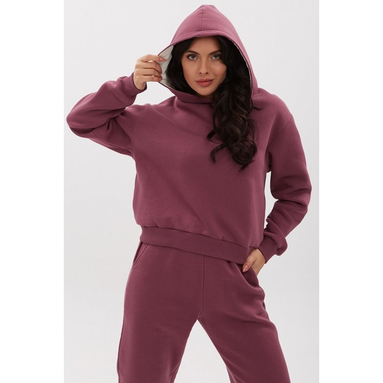 Теплый костюм с начесом Fluffy 1747 ягодный,  PECHE MONNAIE