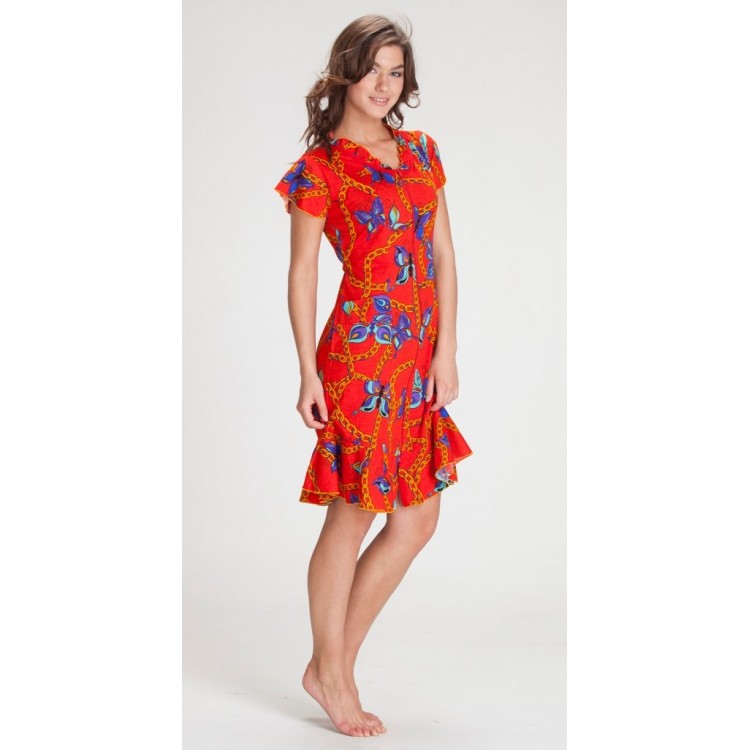 Женский трикотажный халат 510-red, Еватекс