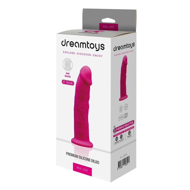 Розовый фаллоимитатор Real Love Dildo 6 Inch - 16 см.