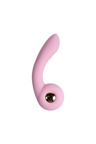 Розовый вибростимулятор точки G с нагревом Bendable Heating G-Spot Vibrator