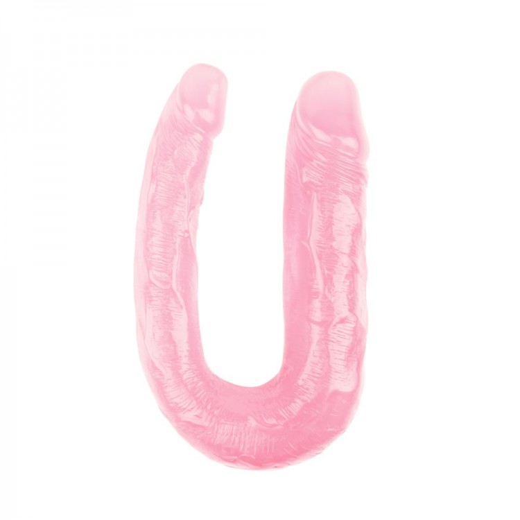 Розовый U-образный фаллоимитатор 13 Inch Dildo - 17 см.