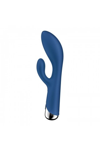 Синий вибратор-кролик с ротацией Spinning Rabbit 1 - 20 см.