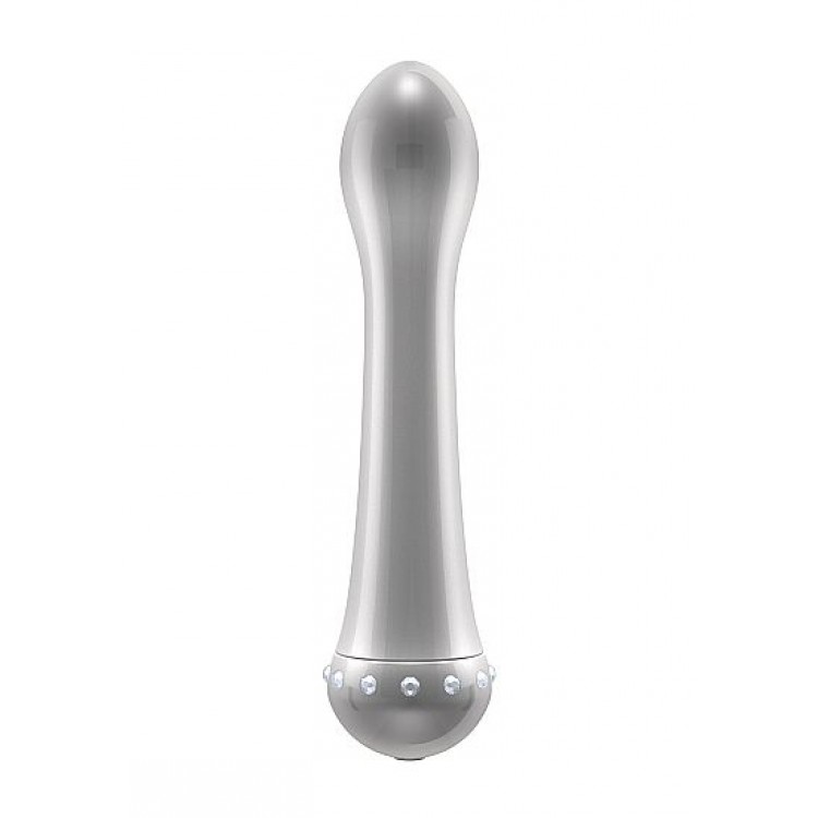 Вибратор с кристаллами The Diamond Silver - 16,5 см.