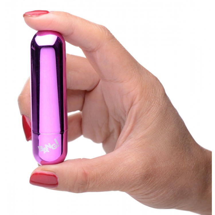 Лиловая вибропуля 10X Rechargeable Vibrating Metallic Bullet