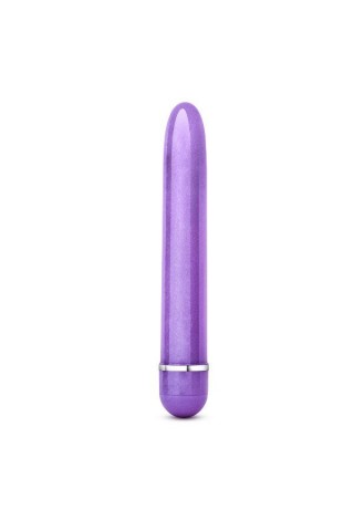 Фиолетовый тонкий классический вибратор Slimline Vibe - 17,8 см.