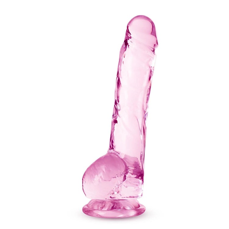 Розовый фаллоимитатор 8 Inch Crystalline Dildo - 19,5 см.