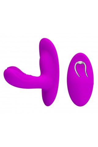 Лиловый вибромассажёр с движущимися шариками Magic Finger