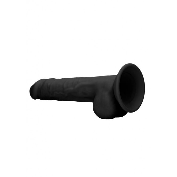 Черный фаллоимитатор Realistic Cock With Scrotum - 24 см. Черный фаллоимитатор Realistic Cock With Scrotum - 24 см.