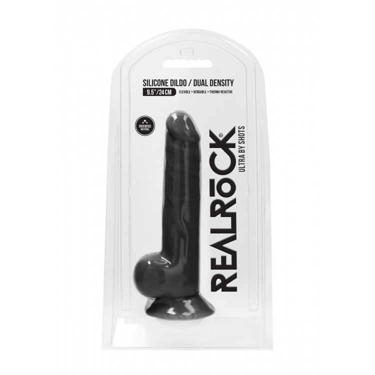 Черный фаллоимитатор Realistic Cock With Scrotum - 24 см. Черный фаллоимитатор Realistic Cock With Scrotum - 24 см.