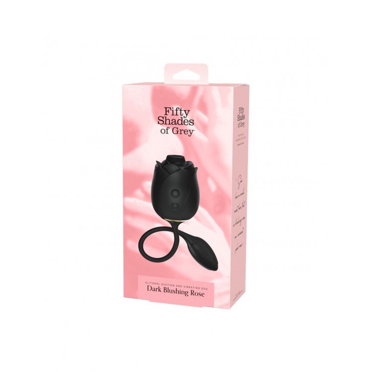 Черный клиторальный стимулятор Dark Blushing Rose