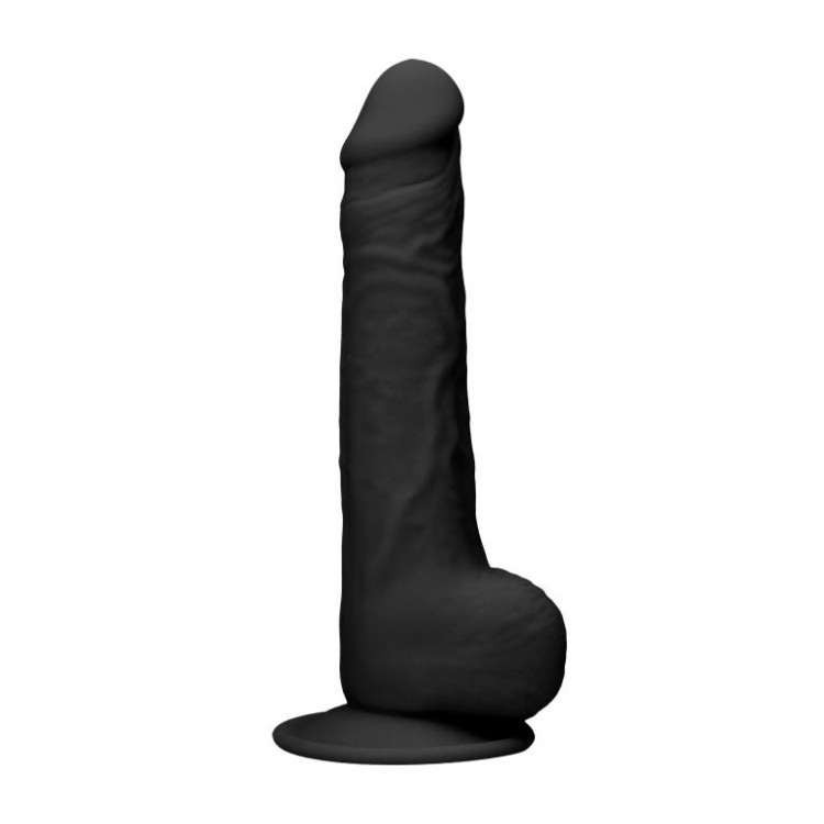 Черный фаллоимитатор Realistic Cock With Scrotum - 24 см. Черный фаллоимитатор Realistic Cock With Scrotum - 24 см.