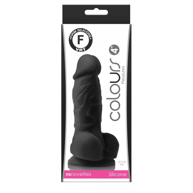 Черный фаллоимитатор на присоске Pleasures 4" - 14,2 см. Черный фаллоимитатор на присоске Pleasures 4" - 14,2 см.