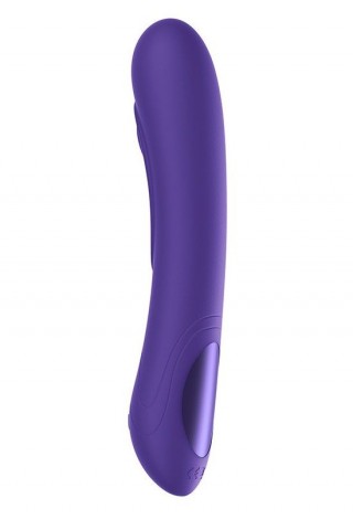 Фиолетовый интерактивный вибратор Pearl3 - 20 см.