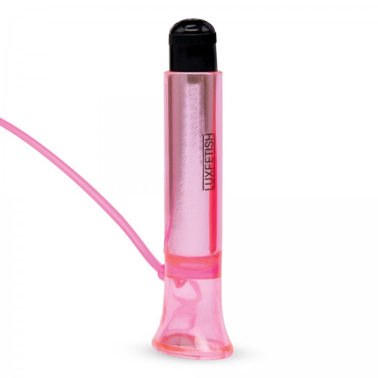 Розовый вакуумный стимулятор для клитора с вибрацией Vibrating Clitoral Pump with Quick Release