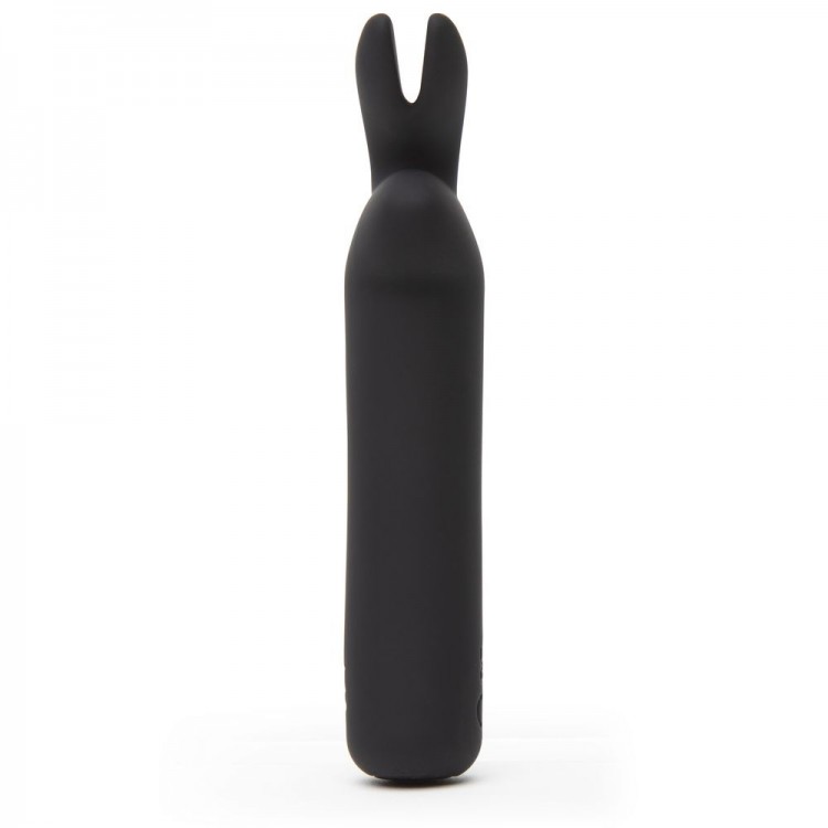 Черная вибропуля с ушками Rechargeable Rabbit Ears Bullet Vibrator