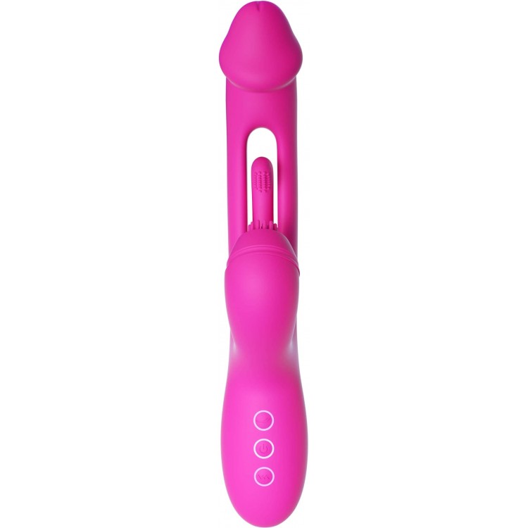 Розовый вибратор-кролик G Spot Ultra - 26,5 см.