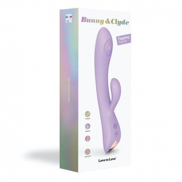 Сиреневый вибратор-кролик Bunny & Clyde - 22,5 см.